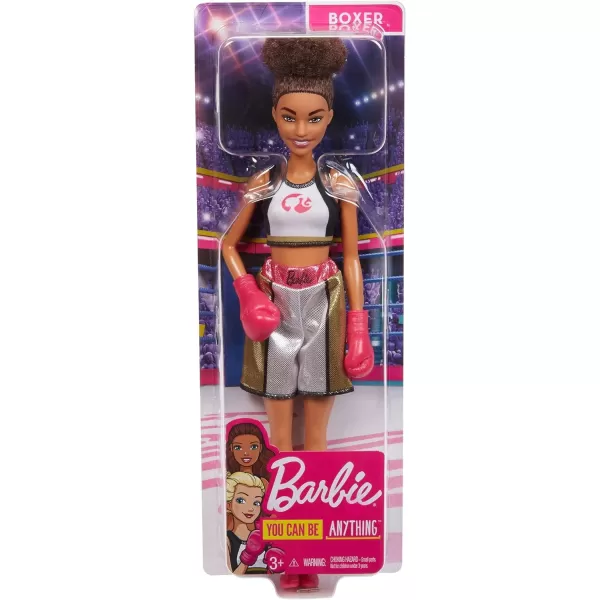 Barbie Boxer Brunette Doll Metallic Shorts amp Pink Gloves Ages 3Modern