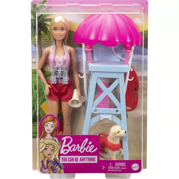 Barbie Careers Doll amp Playset Lifeguard Theme with Blonde Fashion Doll 1 Dog Figure Furniture amp AccessoriesBarbie Careers Doll amp Playset Lifeguard Theme with Blonde Fashion Doll 1 Dog Figure Furniture amp Accessories