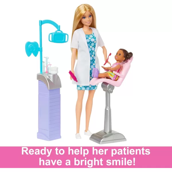 Barbie Careers Playset Dentist with Blonde Doctor Fashion Doll 1 Toddler Small Doll Furniture ampamp AccessoriesBlonde