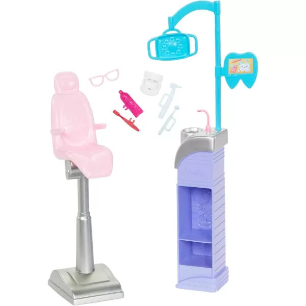 Barbie Careers Playset Dentist with Blonde Doctor Fashion Doll 1 Toddler Small Doll Furniture ampamp AccessoriesBrunette