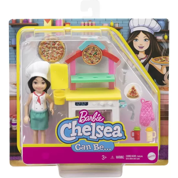 Barbie Chelsea Can Be Pizza Chef Playset with Brunette Chelsea Doll 6in Pizza Oven 2 Spice Shakers Pizza Pan amp More Great Toy for Ages 3 Years Old amp UpBarbie Chelsea Can Be Pizza Chef Playset with Brunette Chelsea Doll 6in Pizza Oven 2 Spice Shakers Pizza Pan amp More Great Toy for Ages 3 Years Old amp Up