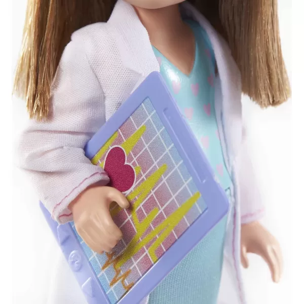 Barbie Chelsea Can Be Playset with Brunette Chelsea Doctor Doll 6in Clipboard EKG Reader Bandaid Stickers2 Medical Tools Teddy Bear Great Gift for Ages 3 Years Old amp UpBarbie Chelsea Can Be Playset with Brunette Chelsea Doctor Doll 6in Clipboard EKG Reader Bandaid Stickers2 Medical Tools Teddy Bear Great Gift for Ages 3 Years Old amp Up