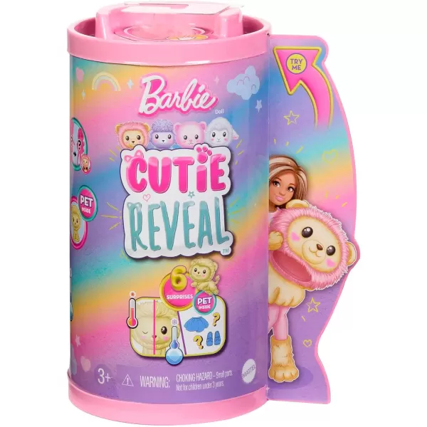 Barbie Chelsea Cutie Reveal Small Doll amp Accessories Brunette with Teddy Bear Costume 6 Surprises Styles May VaryLion