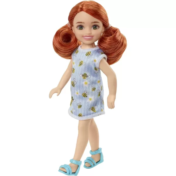 Barbie Chelsea Doll Small Boy Doll with Brown Hair amp Blue Eyes Wearing Gummy Bear TShirt Shorts amp ShoesBumble Bee