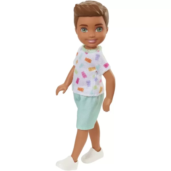 Barbie Chelsea Doll Small Boy Doll with Brown Hair amp Blue Eyes Wearing Gummy Bear TShirt Shorts amp ShoesGummy Bear