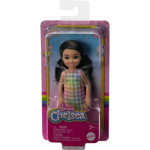 Barbie Chelsea Doll Small Boy Doll with Brown Hair amp Blue Eyes Wearing Gummy Bear TShirt Shorts amp ShoesRainbow Plaid