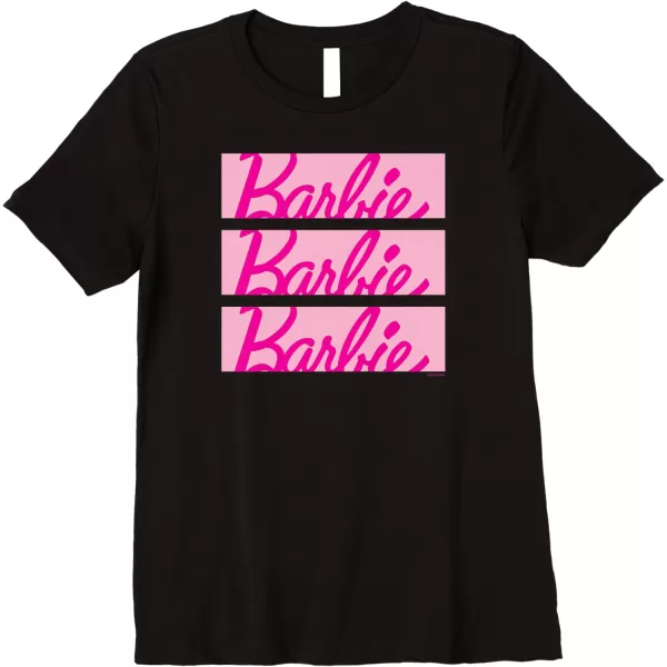 Barbie Classic Multi Logo Premium TShirtBlack