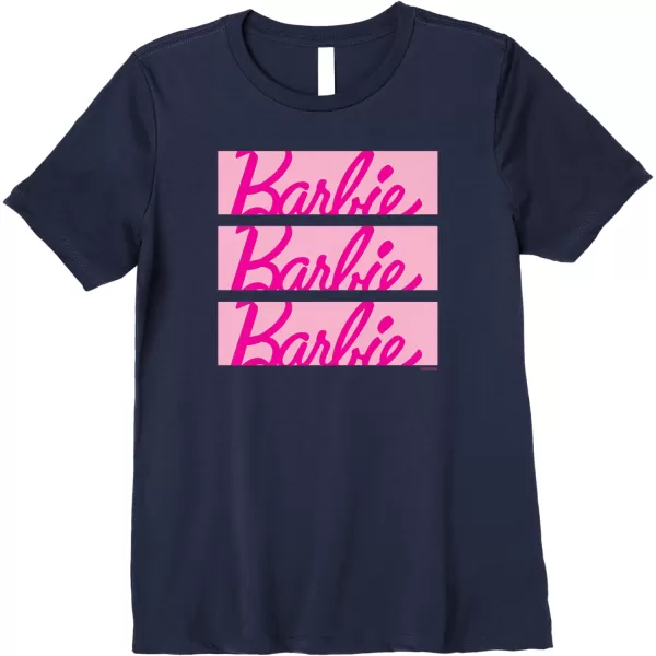 Barbie Classic Multi Logo Premium TShirtNavy Blue