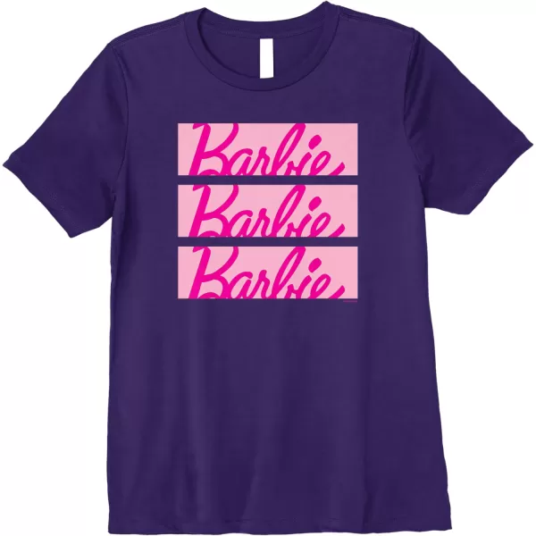 Barbie Classic Multi Logo Premium TShirtPurple