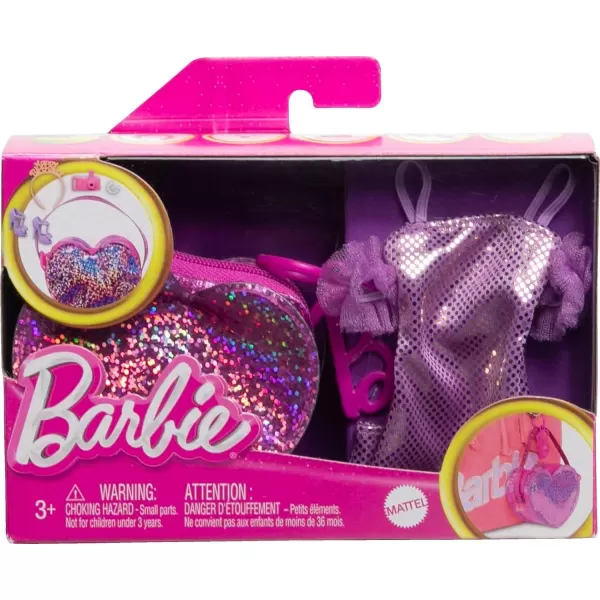 Barbie Clothes Deluxe ClipOn Bag with Birthday Outfit and Five Themed Accessories for Barbie DollsBarbie Clothes Deluxe ClipOn Bag with Birthday Outfit and Five Themed Accessories for Barbie Dolls