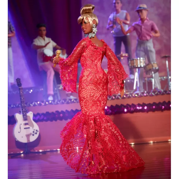 Barbie Collector Doll Queen of Salsa Celia Cruz in Red Lace Dress Barbie Inspiring Women SeriesBarbie Collector Doll Queen of Salsa Celia Cruz in Red Lace Dress Barbie Inspiring Women Series