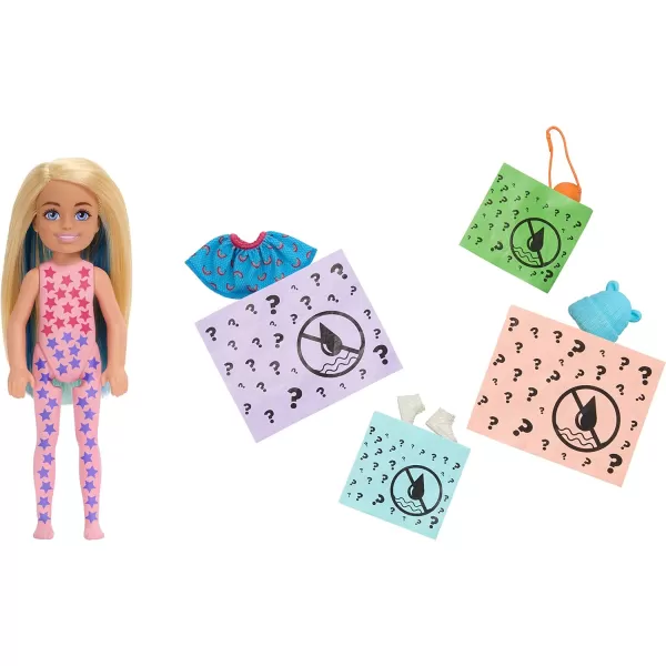 Barbie Color Reveal Dolls Chelsea Small Doll with 6 Unboxing Surprises Including Color Change Sporty SeriesBarbie Color Reveal Dolls Chelsea Small Doll with 6 Unboxing Surprises Including Color Change Sporty Series