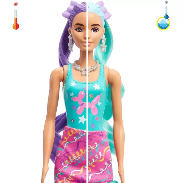 Barbie Color Reveal Glitter Hair Swaps Doll Glittery Pink with 25 Hairstyling amp PartyThemed Surprises Including 10 Plugin Hair Pieces Gift for Kids 3 Years Old amp UpCupcake