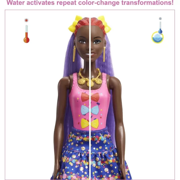 Barbie Color Reveal Glitter Hair Swaps Doll Glittery Pink with 25 Hairstyling amp PartyThemed Surprises Including 10 Plugin Hair Pieces Gift for Kids 3 Years Old amp UpBows