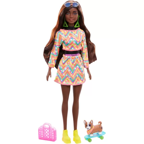 Barbie Color Reveal Totally Neon Fashions Doll with OrangeStreaked Brunette Hair amp 25 Surprises Including Color Change Gift for KidsBarbie Color Reveal Totally Neon Fashions Doll with OrangeStreaked Brunette Hair amp 25 Surprises Including Color Change Gift for Kids