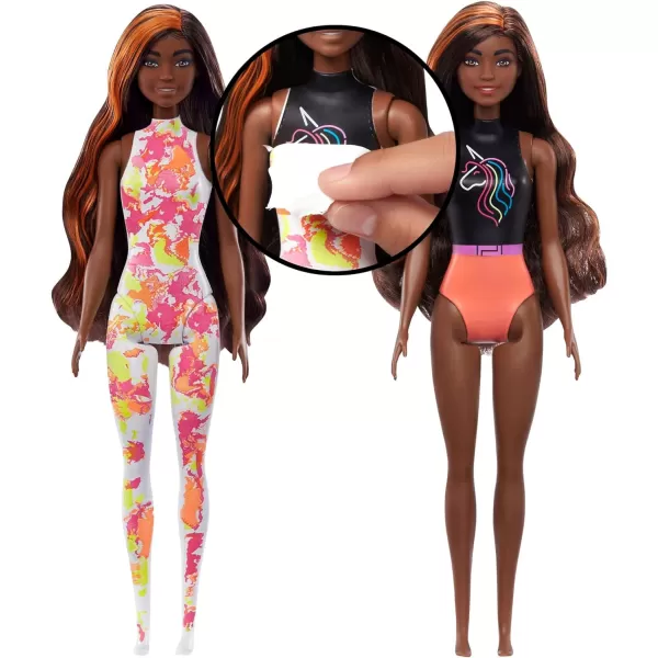 Barbie Color Reveal Totally Neon Fashions Doll with OrangeStreaked Brunette Hair amp 25 Surprises Including Color Change Gift for KidsBarbie Color Reveal Totally Neon Fashions Doll with OrangeStreaked Brunette Hair amp 25 Surprises Including Color Change Gift for Kids