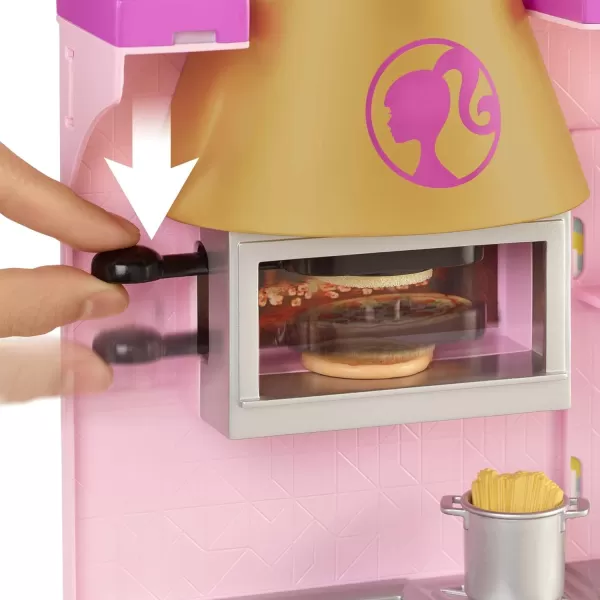 Barbie Cook n Grill Restaurant Playset with Barbie Doll 30 Pieces amp 6 Play Areas Including Kitchen Pizza Oven Grill amp Dining Booth Gift for 3 to 7 Year OldsBarbie Cook n Grill Restaurant Playset with Barbie Doll 30 Pieces amp 6 Play Areas Including Kitchen Pizza Oven Grill amp Dining Booth Gift for 3 to 7 Year Olds