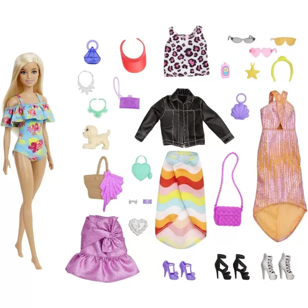 Barbie Cutie Reveal Advent Calendar amp Doll Blue amp Pink Hair 25 Surprises Include Clothes Accessories amp ColorChange Pets2022