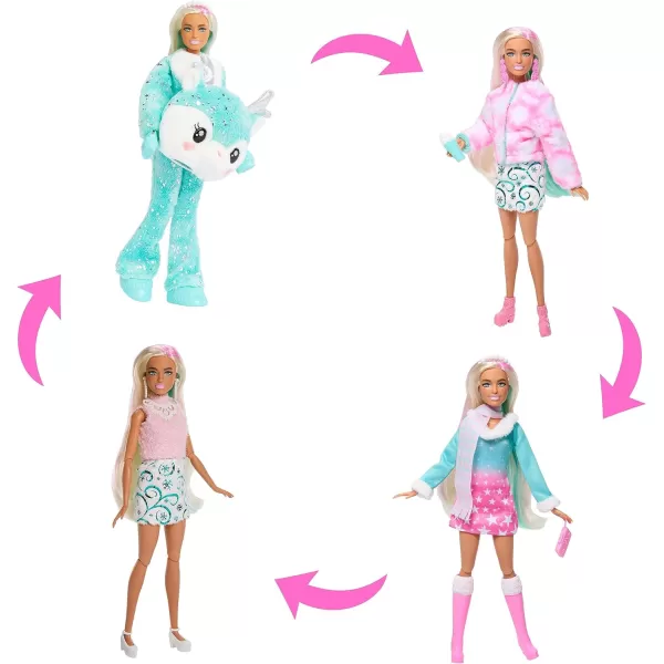 Barbie Cutie Reveal Advent Calendar amp Doll Blue amp Pink Hair 25 Surprises Include Clothes Accessories amp ColorChange PetsModern