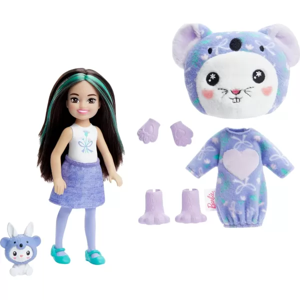 Barbie Cutie Reveal Chelsea Doll  Accessories Animal Plush Costume  6 Surprises Including Color Change Teddy Bear as DolphinBunnyKoala