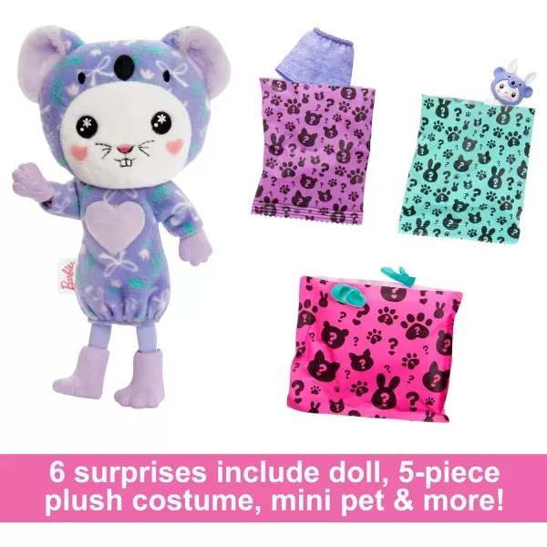 Barbie Cutie Reveal Chelsea Doll  Accessories Animal Plush Costume  6 Surprises Including Color Change Teddy Bear as DolphinBunnyKoala