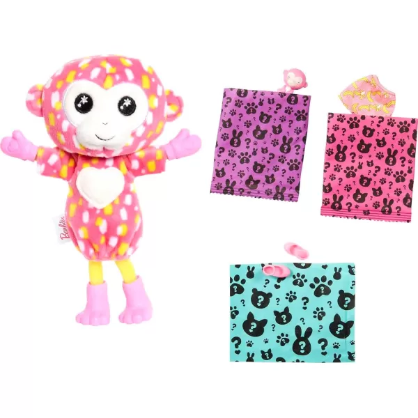 Barbie Cutie Reveal Chelsea Small Doll Jungle Series Tiger Plush Costume 7 Surprises Including Mini Pet amp Color ChangeMonkey