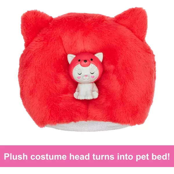 Barbie Cutie Reveal Doll  Accessories with Animal Plush Costume  10 Surprises Including Color Change Puppy as Frog in CostumeThemed SeriesKittyRed Panda