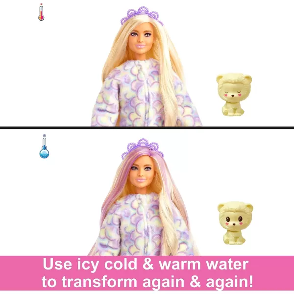 Barbie Cutie Reveal Doll with Blonde Hair amp Lion Plush Costume 10 Suprises Include Accessories amp Pet Styles May VaryLion