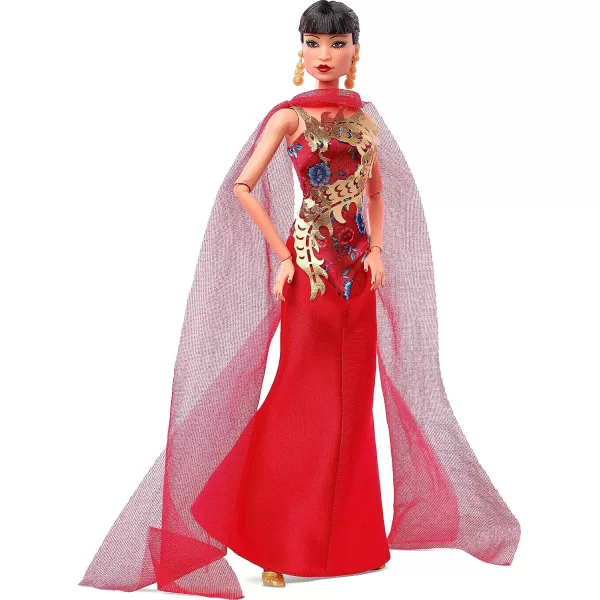 Barbie Doll Anna May Wong for Barbie Inspiring Women Collector Series Barbie Signature Red GownBarbie Doll Anna May Wong for Barbie Inspiring Women Collector Series Barbie Signature Red Gown