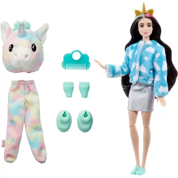 Barbie Doll Cutie Reveal Unicorn Plush Costume Doll with 10 Surprises Mini Pet Unicorn Color Change and Accessories Fantasy SeriesBarbie Doll Cutie Reveal Unicorn Plush Costume Doll with 10 Surprises Mini Pet Unicorn Color Change and Accessories Fantasy Series