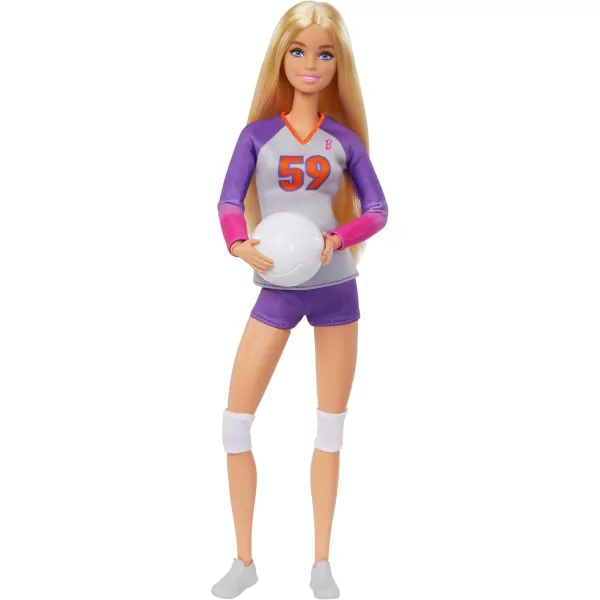 Barbie Doll amp Accessories Made to Move Career Volleyball Player Doll with Uniform and BallBarbie Doll amp Accessories Made to Move Career Volleyball Player Doll with Uniform and Ball