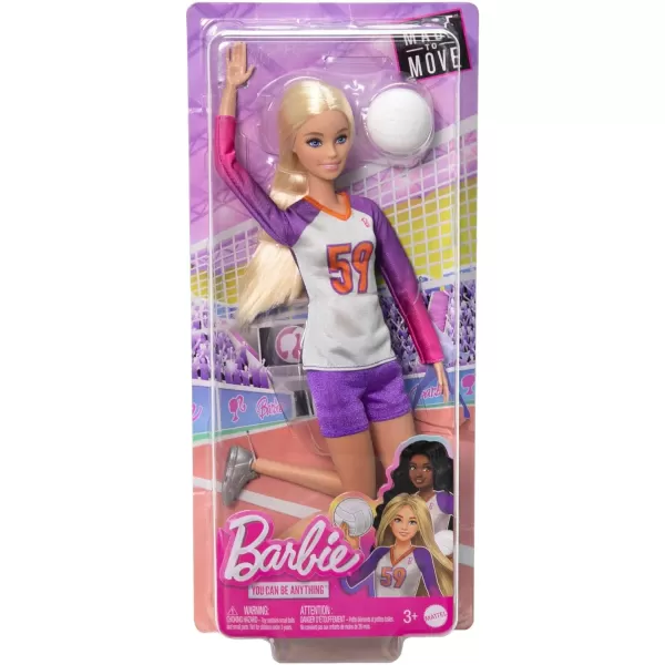 Barbie Doll amp Accessories Made to Move Career Volleyball Player Doll with Uniform and BallBarbie Doll amp Accessories Made to Move Career Volleyball Player Doll with Uniform and Ball