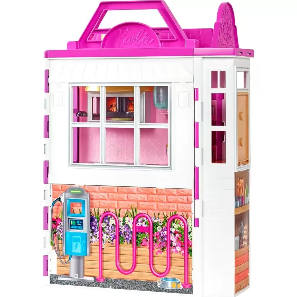 Barbie Doll amp Playset Cook n Grill Restaurant with Pizza Oven amp 30 Pieces Including Furniture amp Kitchen AccessoriesBarbie Doll amp Playset Cook n Grill Restaurant with Pizza Oven amp 30 Pieces Including Furniture amp Kitchen Accessories