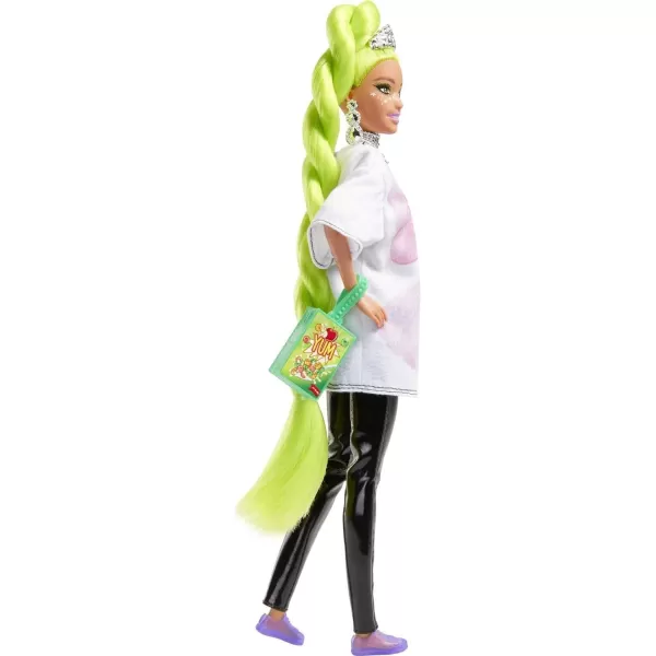 Barbie Doll and Accessories Barbie Extra Fashion Doll with Neon Green Hair and Feather Boa Pet ParrotBarbie Doll and Accessories Barbie Extra Fashion Doll with Neon Green Hair and Feather Boa Pet Parrot