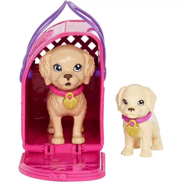 Barbie Doll and Pets Blonde Doll with Mommy Dog 3 Newborn Puppies with ColorChange Feature and Pet AccessoriesAdopt a Pup  Blonde