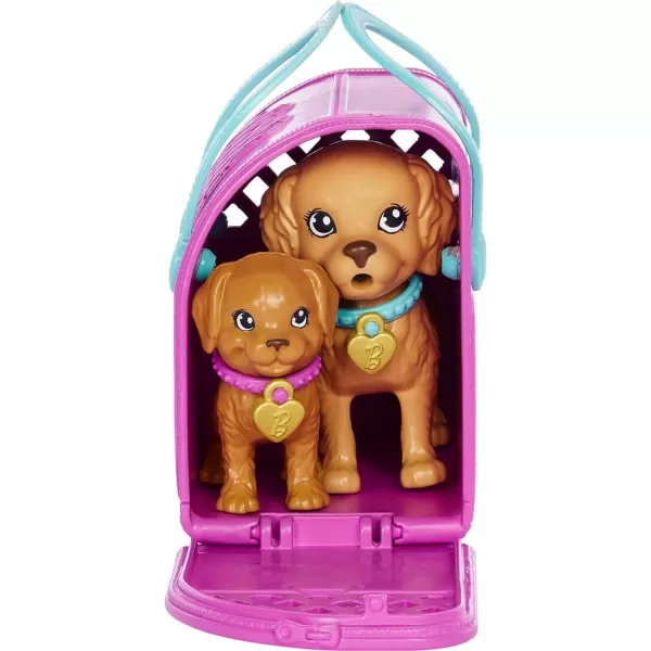 Barbie Doll and Pets Blonde Doll with Mommy Dog 3 Newborn Puppies with ColorChange Feature and Pet AccessoriesAdopt a Pup  Brunette