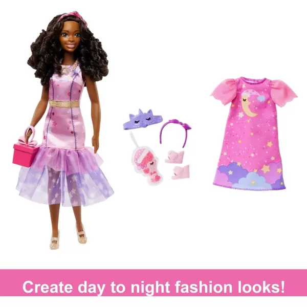 Barbie Doll for Preschoolers My First Barbie Malibu Deluxe Doll Blonde with Accessories Soft Poseable Body Party amp Bedtime Themed FashionsPink Dress