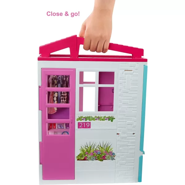 Barbie Dollhouse Portable 1Story Playset with Pool and Accessories for 3 to 7 Year Olds Amazon ExclusiveAccessories