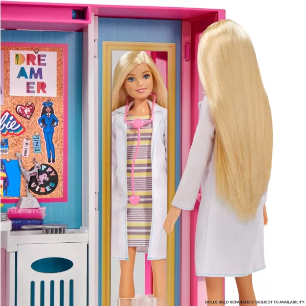 Barbie Dream Closet Playset with 30 Clothes and Accessories Including 5 Outfits Plus Mirror Desk and Rotating RackBarbie Dream Closet Playset with 30 Clothes and Accessories Including 5 Outfits Plus Mirror Desk and Rotating Rack