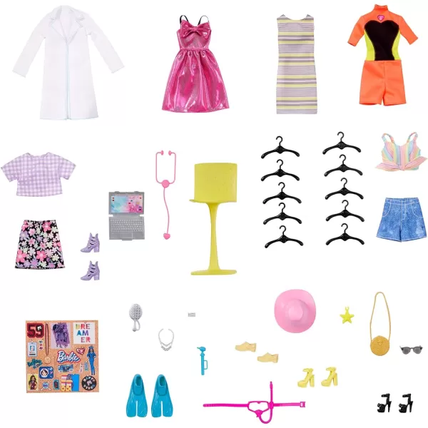 Barbie Dream Closet Playset with 30 Clothes and Accessories Including 5 Outfits Plus Mirror Desk and Rotating RackBarbie Dream Closet Playset with 30 Clothes and Accessories Including 5 Outfits Plus Mirror Desk and Rotating Rack