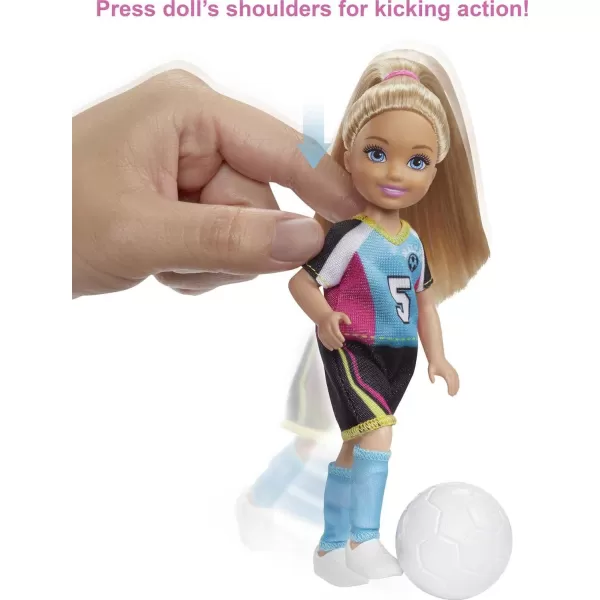 Barbie Dreamhouse Adventures 6inch Chelsea Doll with Soccer Playset and AccessoriesBarbie Dreamhouse Adventures 6inch Chelsea Doll with Soccer Playset and Accessories