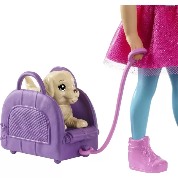 Barbie Dreamhouse Adventures Doll amp Accessories Travel Set with Blonde Chelsea Small Doll Puppy Carrier amp Backpack That OpensChelsea Single