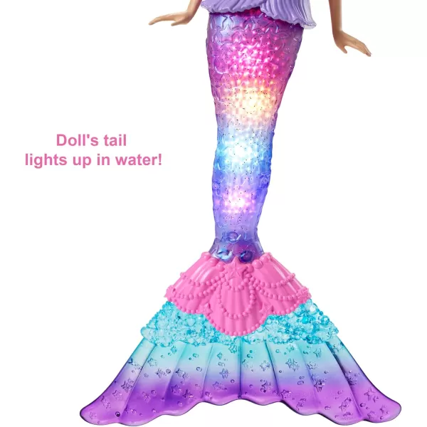 Barbie Dreamtopia Doll Rainbow Lights Mermaid with Glimmering LightUp Rainbow Tail Headband and Blonde HairRainbow Tail  Twinkle Lights