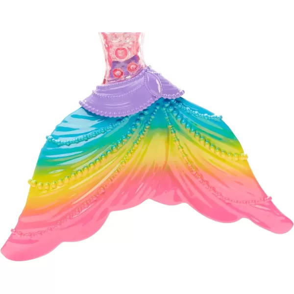 Barbie Dreamtopia Doll Rainbow Lights Mermaid with Glimmering LightUp Rainbow Tail Headband and Blonde HairTwinkle Lights