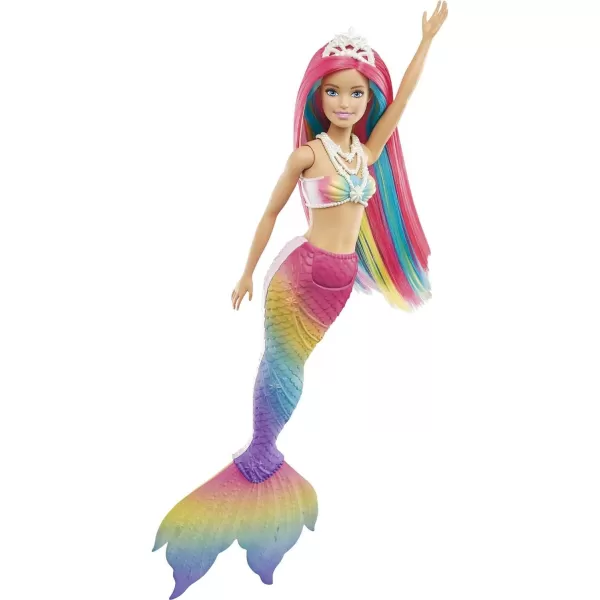 Barbie Dreamtopia Doll Rainbow Magic Mermaid with Rainbow Hair and Blue Eyes WaterActivated ColorChange FeatureBlonde