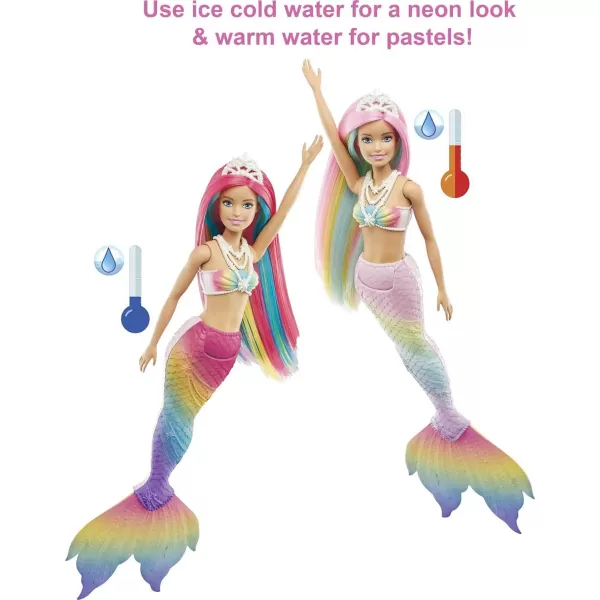 Barbie Dreamtopia Doll Rainbow Magic Mermaid with Rainbow Hair and Blue Eyes WaterActivated ColorChange FeatureBlonde