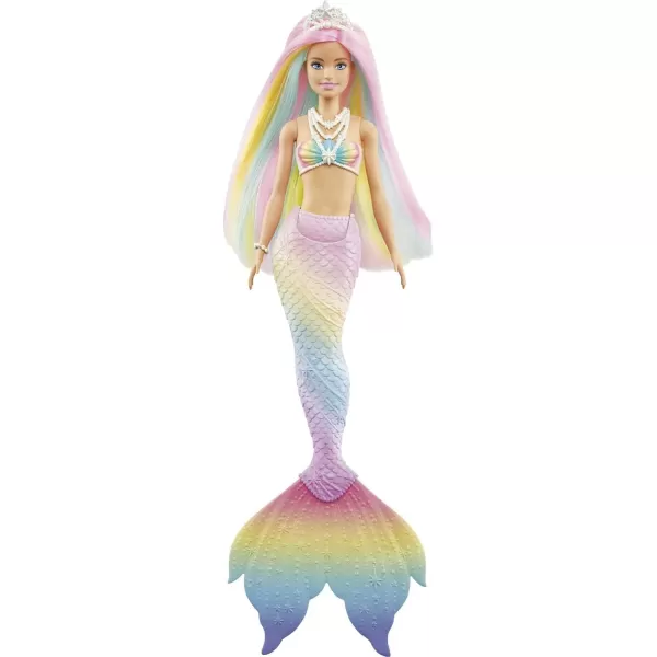 Barbie Dreamtopia Doll Rainbow Magic Mermaid with Rainbow Hair and Blue Eyes WaterActivated ColorChange FeatureBlonde