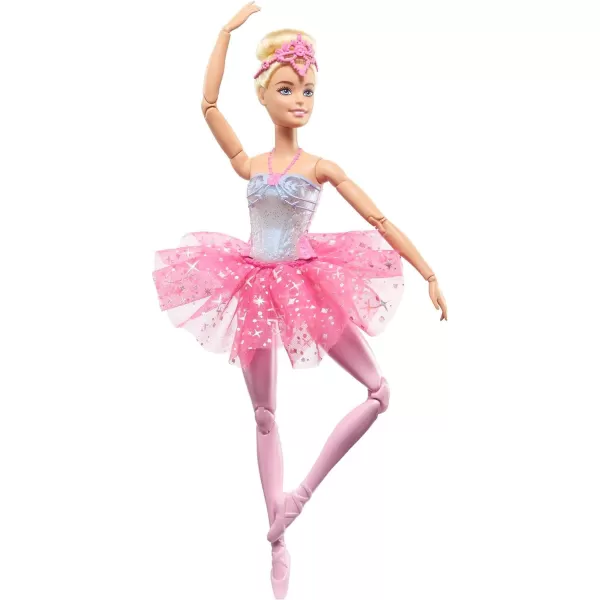 Barbie Dreamtopia Doll Twinkle Lights Posable Ballerina with 5 LightUp Shows Sparkly Pink Tutu Blonde Hair amp TiaraDanceClassicElegant Pink