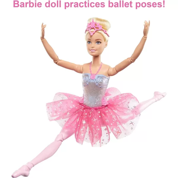 Barbie Dreamtopia Doll Twinkle Lights Posable Ballerina with 5 LightUp Shows Sparkly Pink Tutu Blonde Hair amp TiaraDanceClassicElegant Pink