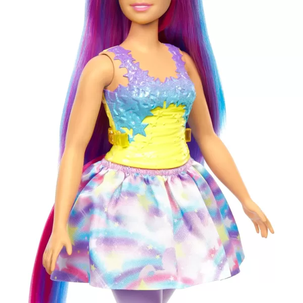 Barbie Dreamtopia Doll with Removable Unicorn Headband amp Tail Blue amp Purple Fantasy Hair amp Rainbow Skirt Unicorn ToyModern1 Multicolor